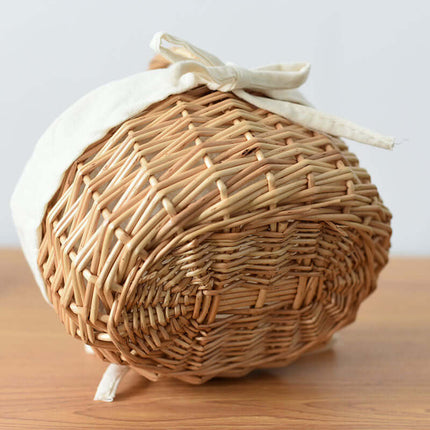 Woven Willow Flower Basket, Handheld Storage Basket, Picnic Mini Basket, Home Decoration