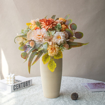 Artificial Flower Bouquet - Orange,  Essential for Home Decor - No Maintenance Needed - Decor Flowers for Bedroom  - Artificial Floristry