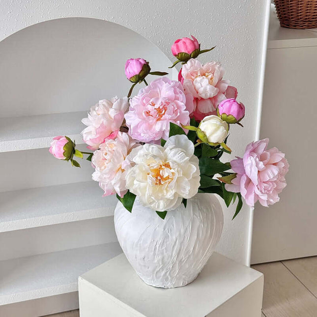 High-Fidelity Premium 2-Head Peony Artificial Flowers For Decoration, High Simulation Flower,Silk-like Fabric,Garden Beautification, Fake Flower Photography Props