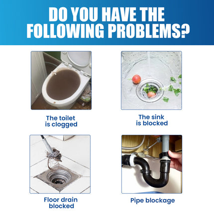 Drain Blockage Removal Powder, Toilet & Kitchen Drain Suitable, Anti-Clogging, Unclogging, Cleaning, Deodorizing Powder, Simple & Quick to Use   Jaysuing