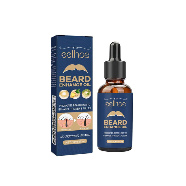 Men's beard care oil, deeply moisturizing the roots of the beard, extracted from plants, easily absorbed, nourishing and brightening, nourishing men's beard, thick and dense hair essence oil
