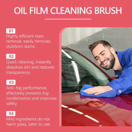 Car Windshield Cleaner, Refurbishing Stain Removal, Oil Film Cleaning, Dust Resistance, Water Stain Reduction, Easy-to-Use Cleaner  Homonth