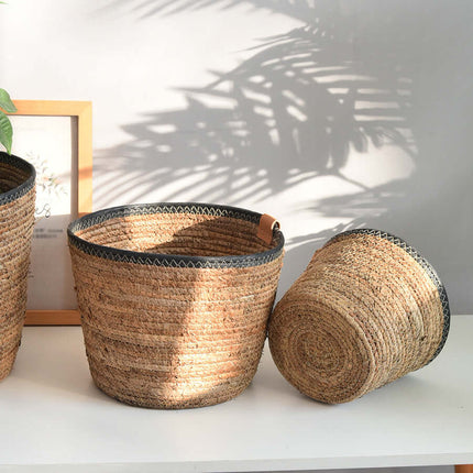 Rattan Woven Flower Pot, Floor Plant Greenery, Straw Woven Large Flower Basket,Home Decor, Potted Flower Basket