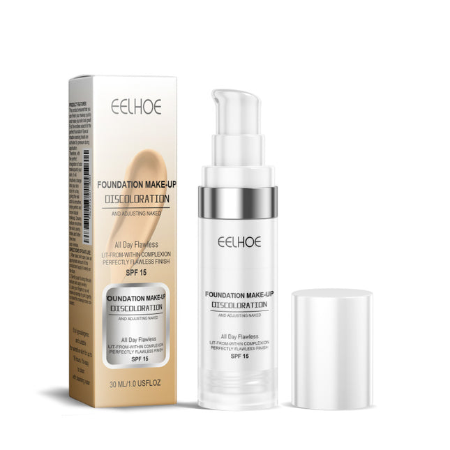Color-Changing Concealer Foundation liquid, Refreshing & Non-Greasy, Long-Lasting Hydration, Moisturizing, Smudge-Proof, Temperature-Changing, Brighten Complexion, Sheer Finish   EELHOE
