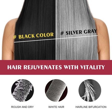 Silver Gray Hair Dye Shampoo, Mild and Non Irritating, Moisturize Scalp, Easy Color Change, Plant Extracted, Hair Beauty and Care, Easy to Use  EELHOE