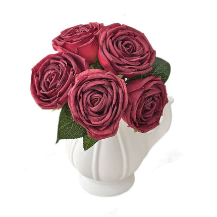 Highly Realistic Silk like Texture Artificial Rose Flowers, Bridal Bouquet,Valentine's Day fake roses,Living Room & Dining Table Decor, Wedding Floral Arrangement