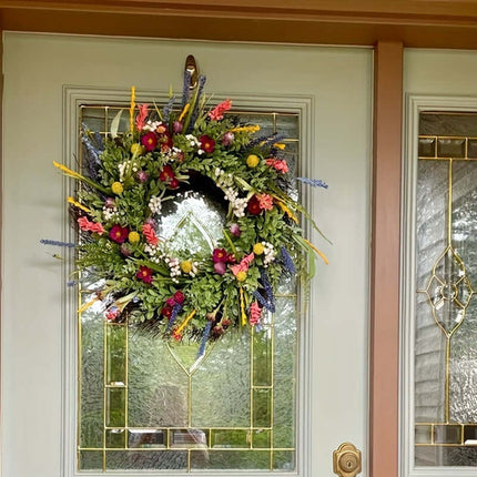 Spring Artificial Wildflower Plastic Wreaths, Door Hangings, Home Decor, Artificial Plants,Artificial Greenery Garland