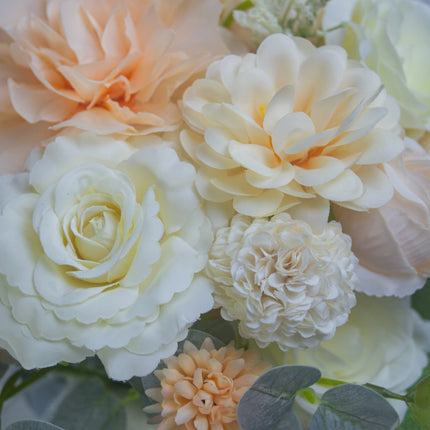 Bride Handheld Bouquet | High Realism Artificial Flowers - Milk White Wedding Bouquet &Home Decor