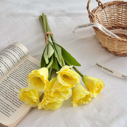 High-fidelity Platycodon Grandiflorus Artificial Flowers,for Decorative,Silk-like Texture,Grandiflorus,Wedding bouquet,Small Fresh Style, Artificial Flower Bouquets,  Photography Props