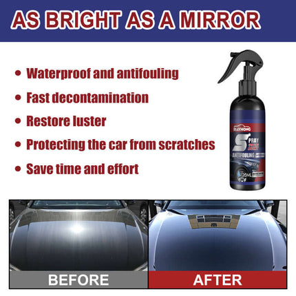 Car Coating Spray, Quick Stain Removal, Water-Proof & Stain-Proof, Shine Restoration, Paint Surface Maintenance, Stain Removal & Blackening Brightening, Car Coating, Nano Coating Spray Rayhong