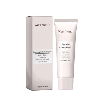 Deep Exfoliating Gel, Gentle Formula, Brighten Complexion, Smooth & Glow Skin,Cleanse Dead Skin & Dirt, Tighten Pores  West Month