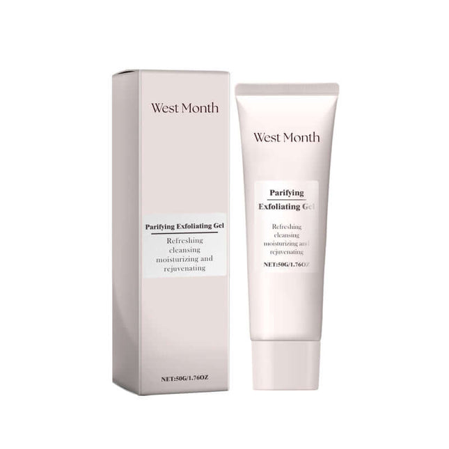 Deep Exfoliating Gel, Gentle Formula, Brighten Complexion, Smooth & Glow Skin,Cleanse Dead Skin & Dirt, Tighten Pores  West Month