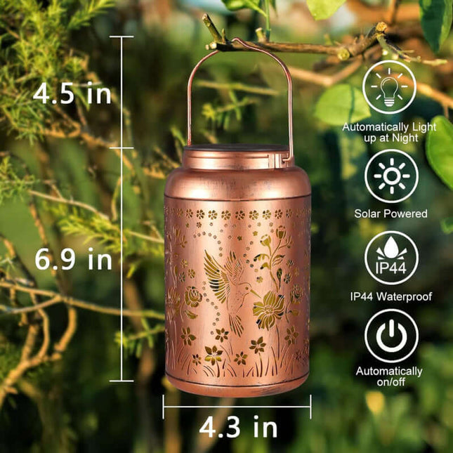 Outdoor Solar Projected Courtyard Light,Solar garden lamp, Hummingbird Pattern, Outdoor Projection, Waterproof Lantern, Chandelier Decoration, Living Room Courtyard Light, Night Light, Gift