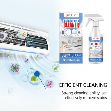 Air Conditioner Cleaner, Home Wall-Mounted AC, Powerful Cleaning, No-Disassembly & No-Washing, Odor & Scale Removal, Foam Air Conditioner Cleaning  Jue-Fish