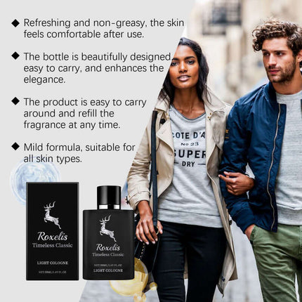 Charming Cologne Perfume, Classic Cologne, Natural & Fresh, Exudes Elegance, Long-Lasting Scent, Light & Delicate, Portable, Idea for Dating Roxelis