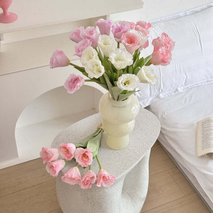 High-fidelity Platycodon Grandiflorus Artificial Flowers,for Decorative,Silk-like Texture,Grandiflorus,Wedding bouquet,Small Fresh Style, Artificial Flower Bouquets,  Photography Props
