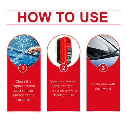 Car Windshield Cleaner, Refurbishing Stain Removal, Oil Film Cleaning, Dust Resistance, Water Stain Reduction, Easy-to-Use Cleaner  Homonth