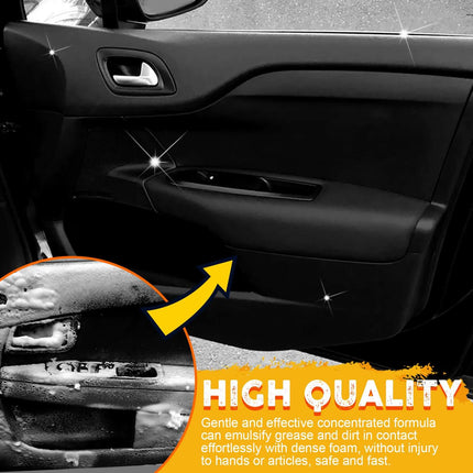 Car interior foam cleaner, seats, leather seats, steering wheels, emulsify grease and dirt in contact effortlessly, dense foam,Gentle and effective concentrated , no hand injury, safe and fast.