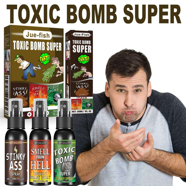 April Fools' Prank Stink Spray Set, Poop-Smell Prank Toy, Intense Odor Entertainment, Long-Lasting Stinky Joke Prop, Extremely Smelly Gag Gift   Jue-Fish