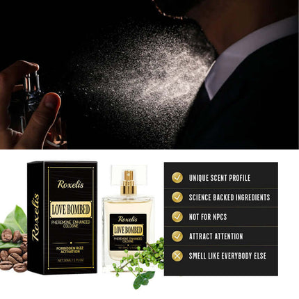 Men's Cologne,Men's Pheromone Perfume,  Plant Extract, Fresh Fragrance,Long-Lasting Light Scent, Business Gentleman, Fresh Charm, Encounter Perfume, Romantic Atmosphere Fragrance  Roxelis