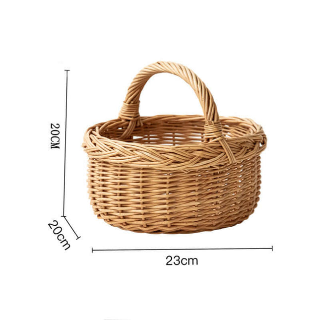 Handmade Wicker Mini Basket, Woven Flower Basket, Suitable For Flower Arrangement, Picking, Picnic