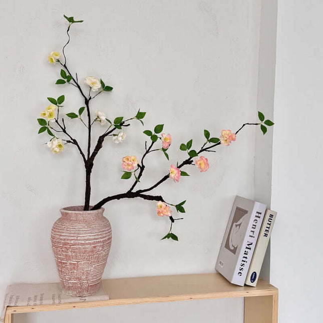 Foam Plum Blossom Artificial Flowers  that Look Real For Decor, Artistic Style, Flower Arrangment,Fake Flower Ornament, Withered Branch Plum, Shapeable Soft