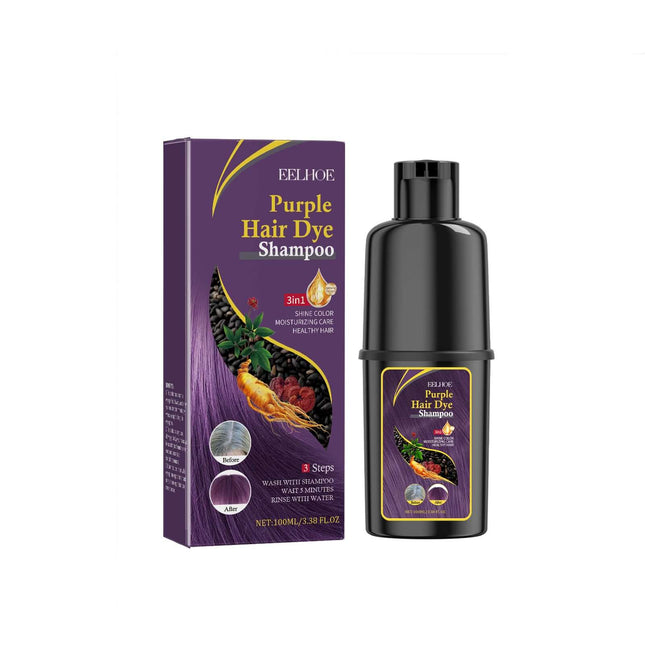 Silver Gray Hair Dye Shampoo, Mild and Non Irritating, Moisturize Scalp, Easy Color Change, Plant Extracted, Hair Beauty and Care, Easy to Use  EELHOE