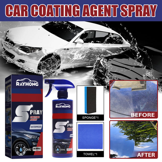 Car Coating Spray, Car Paint Maintenance, Paint Surface Stain Removal, Brightening, Nano Coating, Long-Lasting Shine, Water & Stain Resistance, Spray Coating Agent  Rayhong