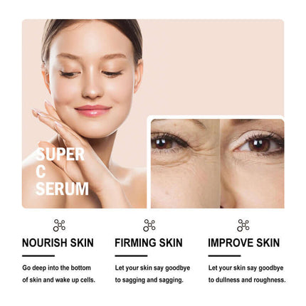 Vitamin C Serum,Brighten Skin Tone, Deep Hydration, Moisturize And Nourish, Soften And Refine, Tighten Skin, Hyaluronic Acid Serum,Help Reduce Wrinkles   EELHOE