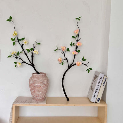 Foam Plum Blossom Artificial Flowers  that Look Real For Decor, Artistic Style, Flower Arrangment,Fake Flower Ornament, Withered Branch Plum, Shapeable Soft