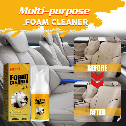 Car interior foam cleaner, seats, leather seats, steering wheels, emulsify grease and dirt in contact effortlessly, dense foam,Gentle and effective concentrated , no hand injury, safe and fast.