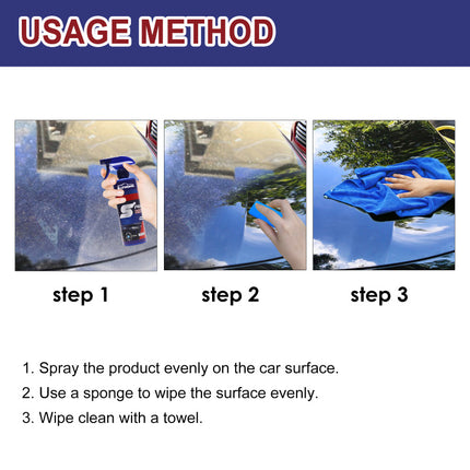 Car Coating Spray, Car Paint Maintenance, Paint Surface Stain Removal, Brightening, Nano Coating, Long-Lasting Shine, Water & Stain Resistance, Spray Coating Agent  Rayhong