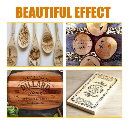 Wood Burning Paste, Wood & Fabric Fire Accelerant, DIY Pyrography, Quick Burning, Easy to Use, Pattern Shaping,  Effect Lasting,for Wooden Coasters, Signs, Decorations, Camping & Outdoor Use   Jue-Fish