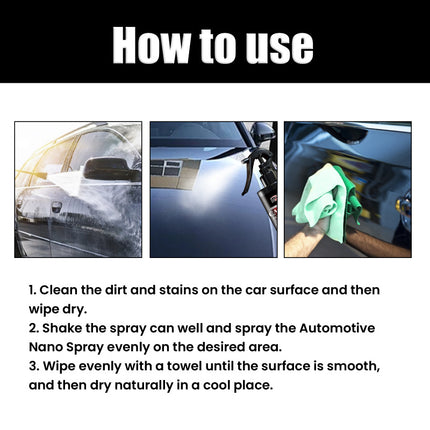 Car Nano Spray, Surface Cleaning, Paint Surface Maintenance, Stain Removal & Brightening, Car Coating, Plating Film Spray, Universal for Full Vehicle, Easy to Use, Time-saving & Worry-free Homonth