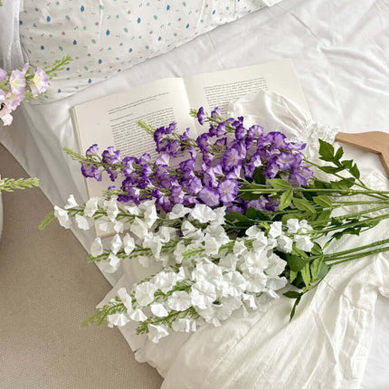 Realistic Artificial Flowers For decoration,Silk-like Fabric,Delphinium Flower,Flowers arrangement,Tall Linear Blooms