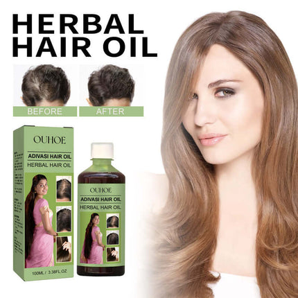 Herbal Hair Oil, Hair Cleansing, Gentle Scalp Nourishment, Strengthen Hair, Scalp Cleaning, Hair Care, Smooth Hair Oil, Reduce Hair Loss  OUHOE