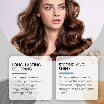 Hair dyeing and shampoo,Gentle And Non-Irritating, No Harm To Scalp, DIY, Long-Lasting And Easy To Color, Clean Scalp, Repair Hair, Increase Gloss, Deep Moisturizing,  Easy to color Hoegoa