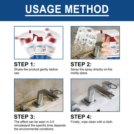 Mildew Remover Spray, Multi-Effect Cleaning, Stain & Mildew Spot Removal, Quick Mold Decomposition, Suitable for Ceiling, Bathroom, Tiles, Wall  Jaysuing