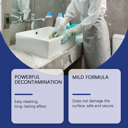 Bathroom Cleaner, Powerful Stain Removal, Deep Penetration, Quick Clean,Suitable for Washbasins, Stainless Steel, Shower Rooms, Bathtubs, Glass Water Stains, Easy to Use  Jue-Fish