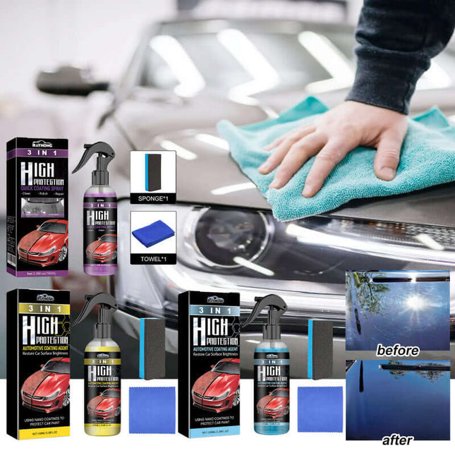 Car Coating Agent, All-in-One , Purple ,Oil Stain Removal & Polishing, Protection, Scratch Repair, Car Paint Cleaning, Maintenance Coating, Keep Clean, Brighten Shine, Long-Lasting Rayhong