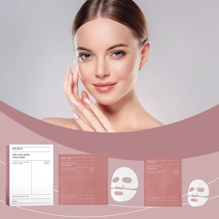 Collagen Mask, Hyaluronic Acid, Facial Care, Plump & Supple Skin, Deep Hydration, Moisture Lock, Long-lasting  EELHOE
