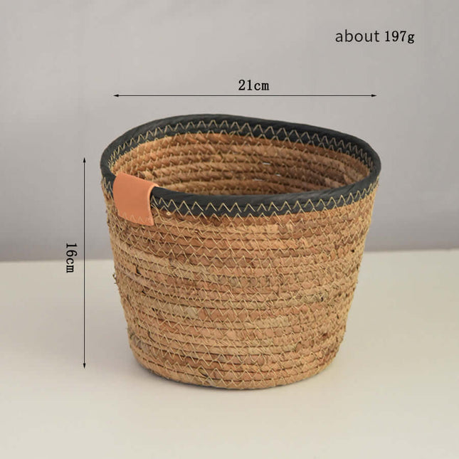 Rattan Woven Flower Pot, Floor Plant Greenery, Straw Woven Large Flower Basket,Home Decor, Potted Flower Basket