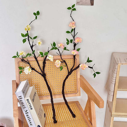 Foam Plum Blossom Artificial Flowers  that Look Real For Decor, Artistic Style, Flower Arrangment,Fake Flower Ornament, Withered Branch Plum, Shapeable Soft