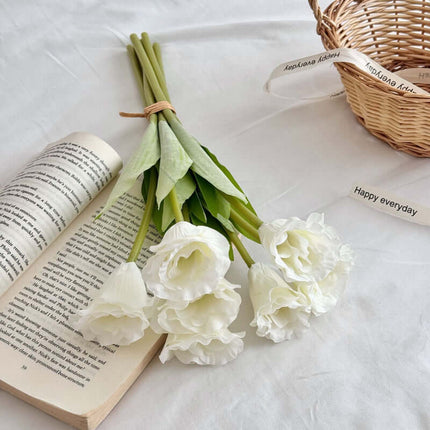 High-fidelity Platycodon Grandiflorus Artificial Flowers,for Decorative,Silk-like Texture,Grandiflorus,Wedding bouquet,Small Fresh Style, Artificial Flower Bouquets,  Photography Props