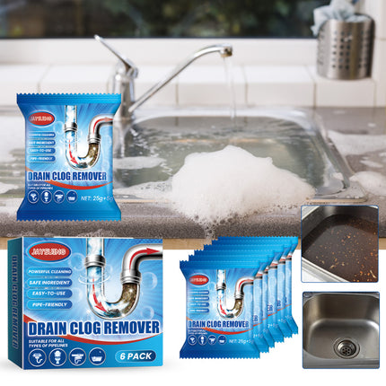 Drain Blockage Removal Powder, Toilet & Kitchen Drain Suitable, Anti-Clogging, Unclogging, Cleaning, Deodorizing Powder, Simple & Quick to Use   Jaysuing