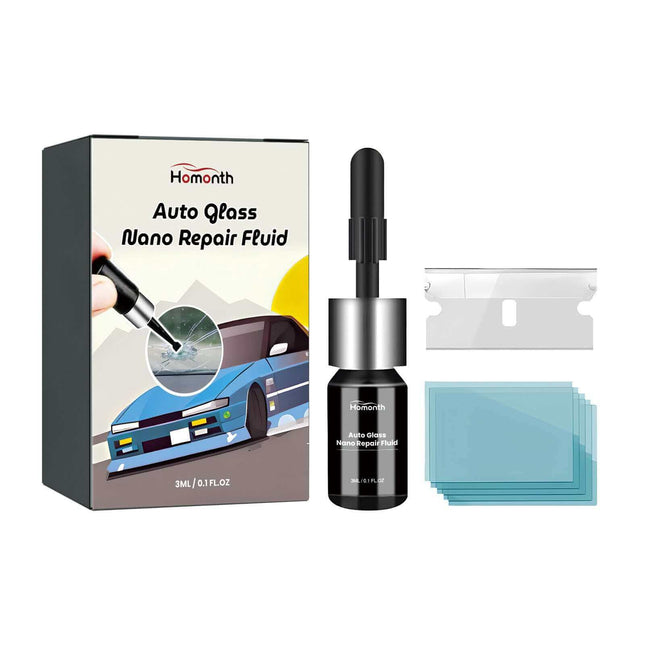 Nano Car Windshield- Repair Liquid, Auto Glass Crack Quick Fix, Adhesive Restoration, Easy to Use, Time-Saving |Solve the difficulty of maintenance Homonth