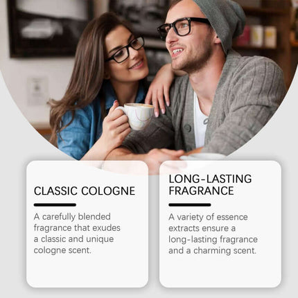 Charming Cologne Perfume, Classic Cologne, Natural & Fresh, Exudes Elegance, Long-Lasting Scent, Light & Delicate, Portable, Idea for Dating Roxelis