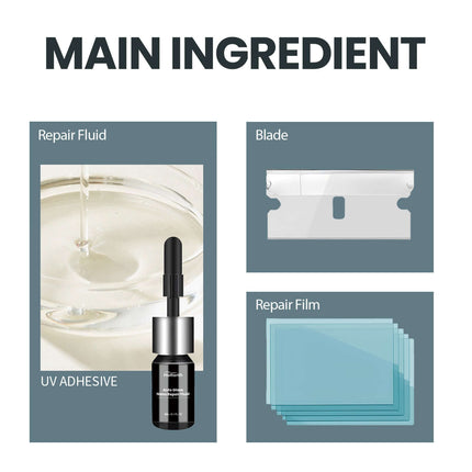 Nano Car Windshield- Repair Liquid, Auto Glass Crack Quick Fix, Adhesive Restoration, Easy to Use, Time-Saving |Solve the difficulty of maintenance Homonth