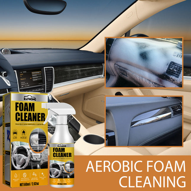 Car Interior Foam Cleaner, Waterless, Stain Removal, Suitable for Seats, Ceiling, Dashboard, Easy to Use Rayhong