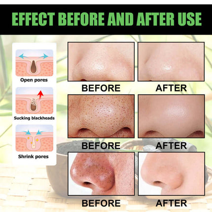 Bamboo Charcoal Blackhead Peel-Off Mask, Pore Tightening, Deep Cleansing, Remove Pore Clogging &Blackheads , Oil Control, Apply-Type Peel-Off Mask  EELHOE